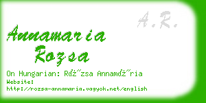 annamaria rozsa business card